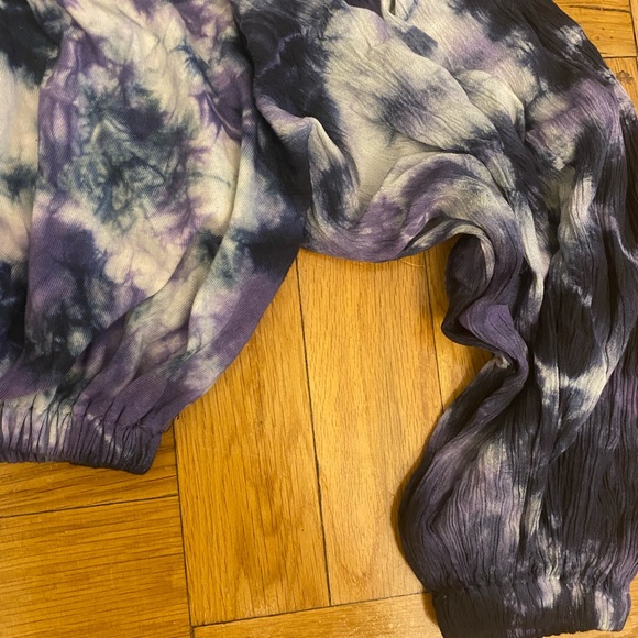 UO Tye Dye LS crop elastic top - Picture 3 of 4